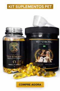 Kit 1 Suplemento Vet-Strong + 1 Ômega 3 EPA+, 1G- 60 Cáps.